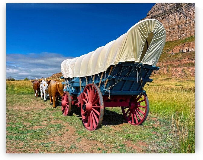 Conestoga Wagon - Oregon Trail - Scotts Bluff by Bill Swartwout Photography
