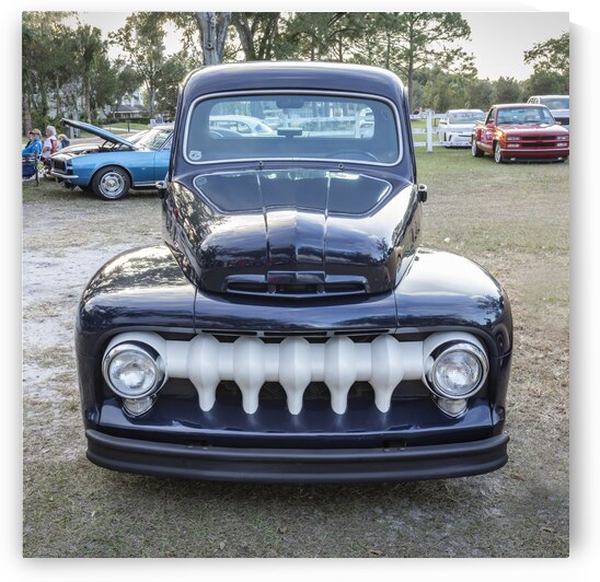 1951 Dark Blue Ford Pick Up Truck F100 X 9 by Rich Franco