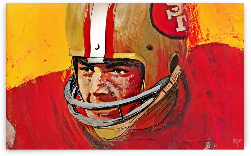 Vintage San Francisco 49ers Football Art by Row One Brand
