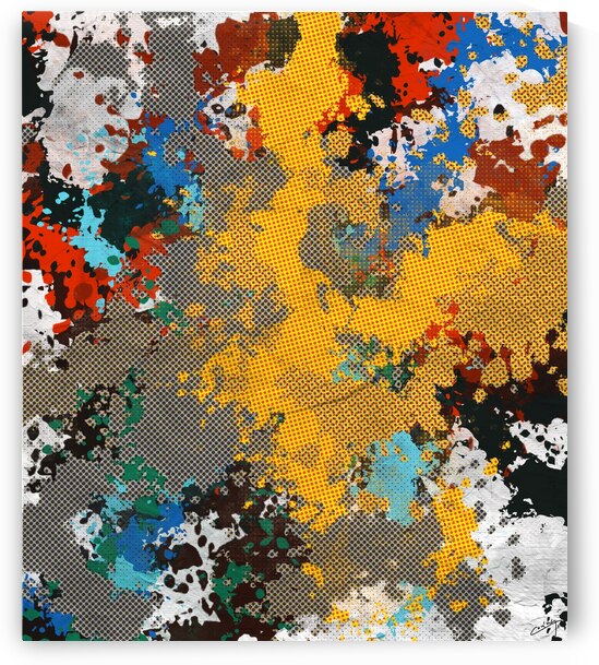 Pixel Pop Explosion - Abstract Art Print by Corina Ioana