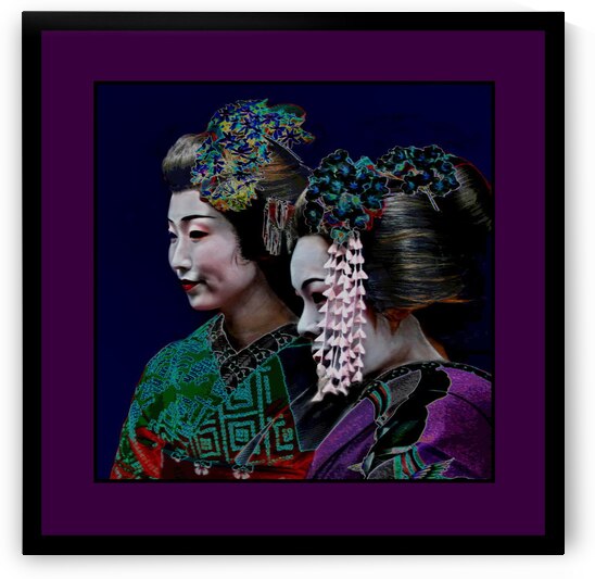 A GEISHA AND HER MAIKO by LES MAYERS 