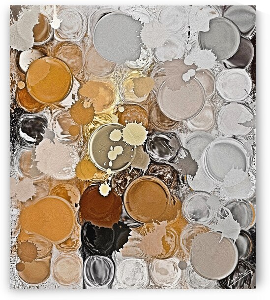 Gleaming Symphony - Metallic Abstract Art Print by Corina Ioana