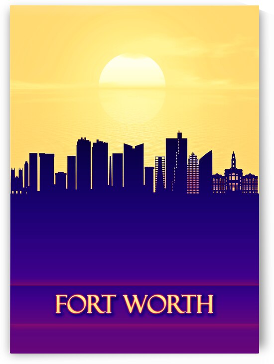 Fort Worth City Skyline by Towseef Dar