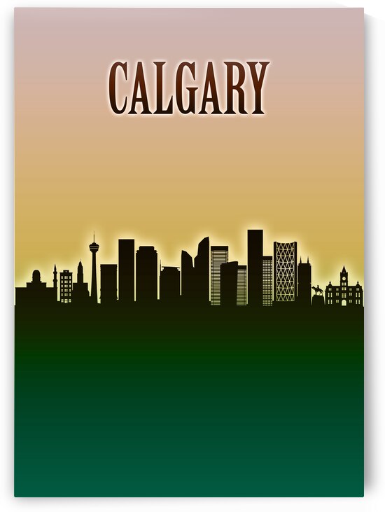 Calgary Skyline Minimal by Towseef Dar