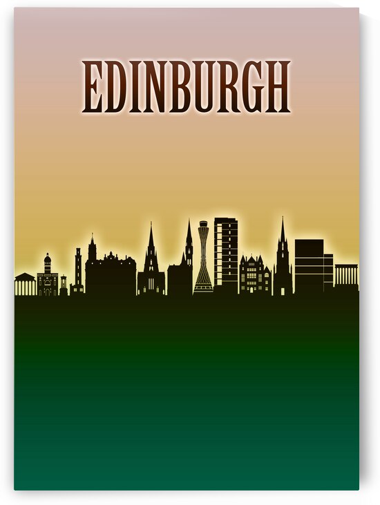 Edinburgh Skyline Minimal by Towseef Dar