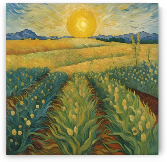 The Sun Van Gogh style by Towseef Dar