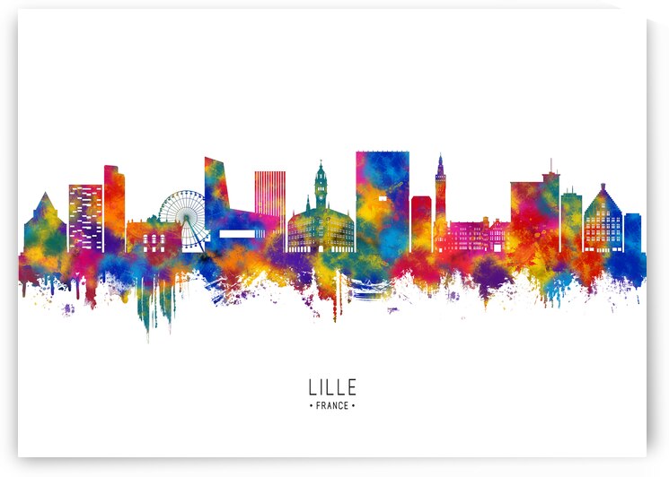 Lille France Skyline by Towseef Dar