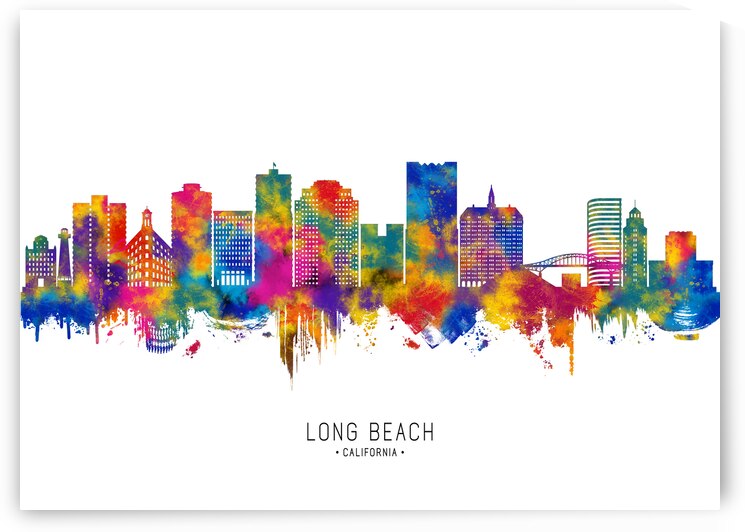 Long Beach California Skyline by Towseef Dar