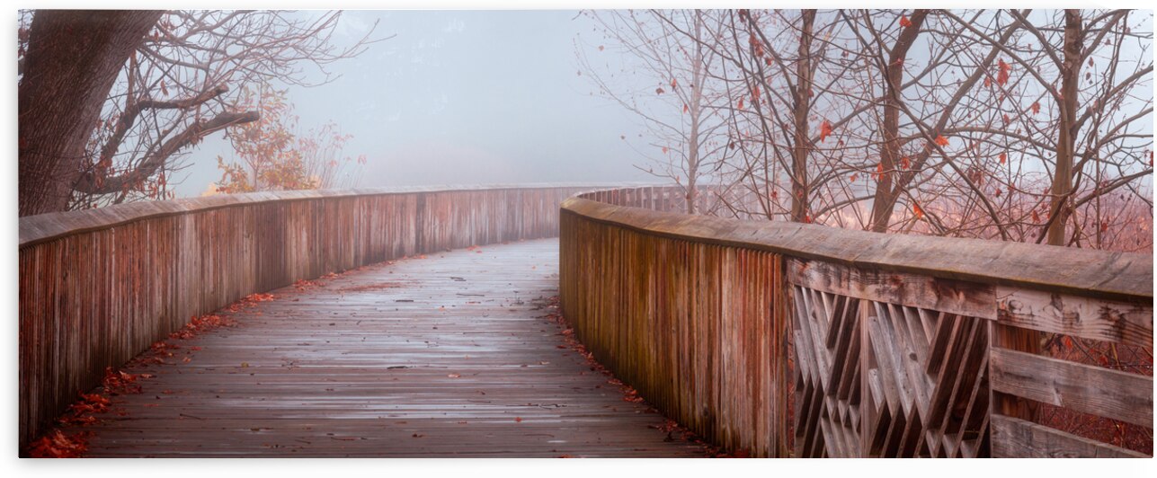 Foggy Late Fall on the Jordan Creek Greenway by Jason Fink