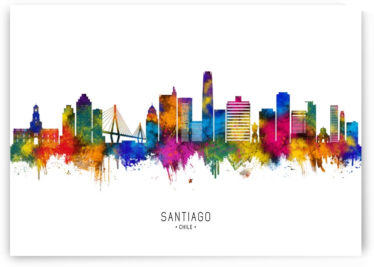 Santiago Chile Skyline by Towseef Dar