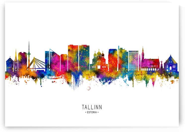Tallinn Estonia Skyline by Towseef Dar