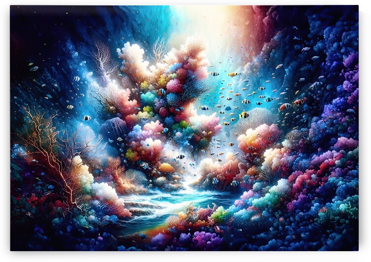 Underwater Garden in Watercolor - GIA-2310-1091-WAT by JordiCarrio