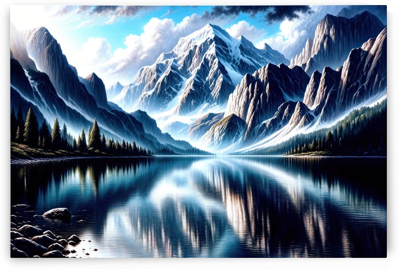 Mirror between summits - GIA-2310-1092-WAT by JordiCarrio