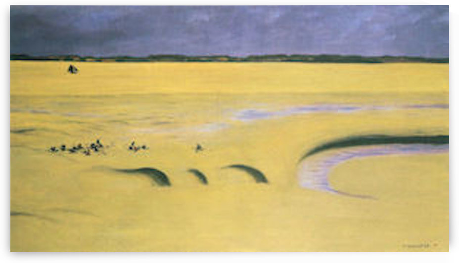 Beach at low tide by Felix Vallotton