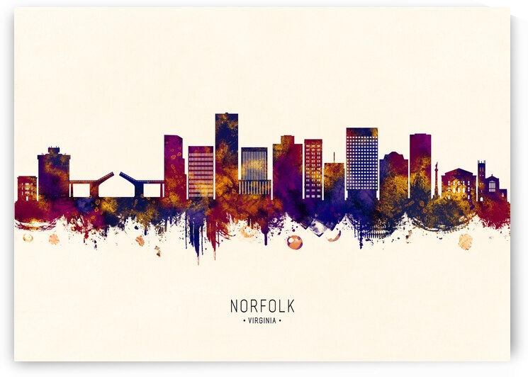 Norfolk Virginia Skyline by Towseef Dar