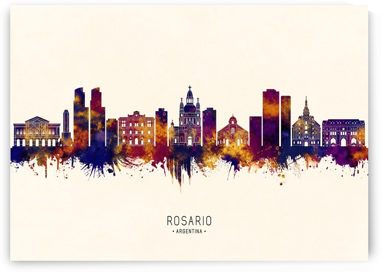 Rosario Argentina Skyline by Towseef Dar