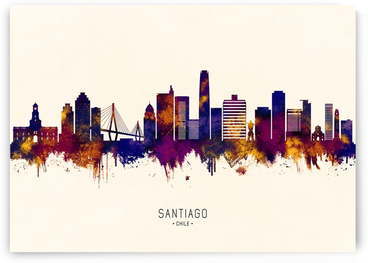 Santiago Chile Skyline by Towseef Dar