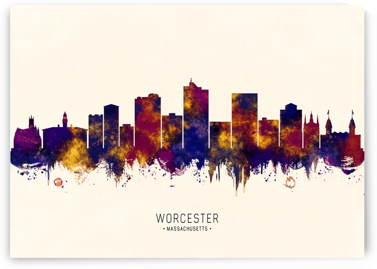 Worcester Massachusetts Skyline by Towseef Dar