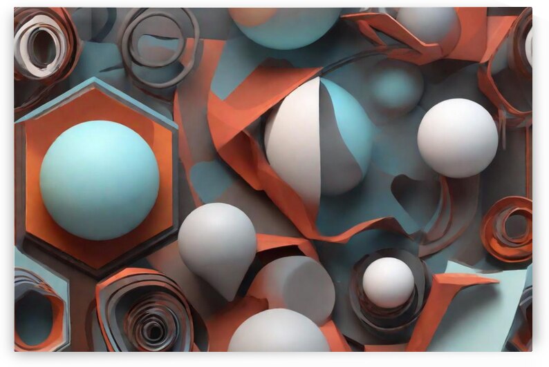 Cosmic Constructs 3D Abstracted Universe by Kissed By Art2