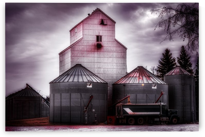 HDR two-tone Silos by Lisa Poirier