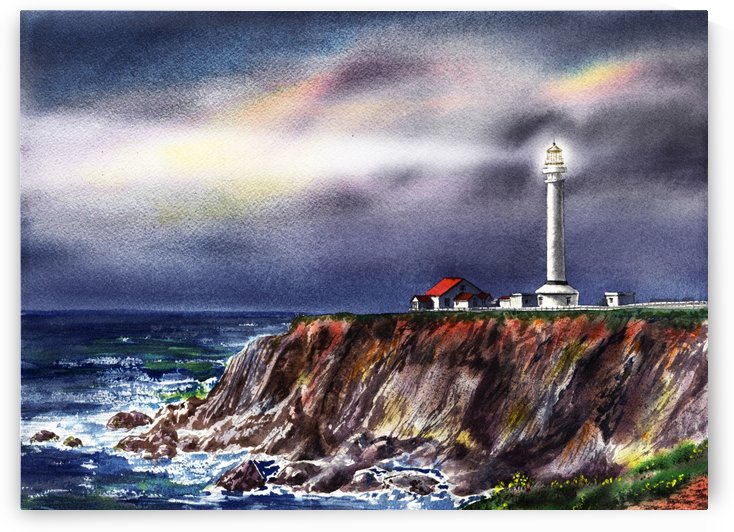 Lighthouse Point Arena At Night by Irina Sztukowski