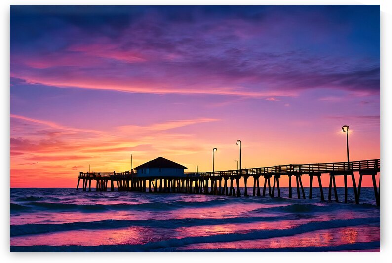Venice Fishing Pier Sunset by Bill Swartwout Photography