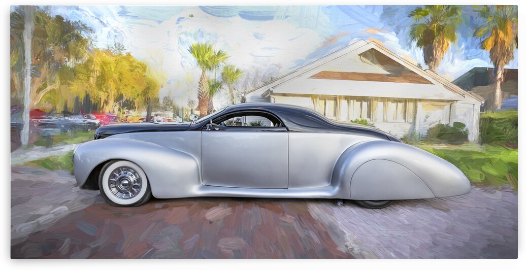  1938 Silver Lincoln Zephyr 3 Window Coupe X 1 by Rich Franco