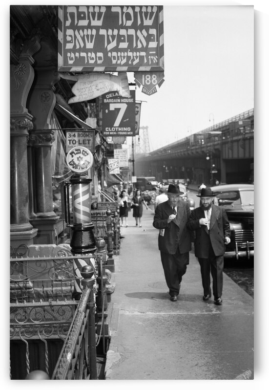 1940s SIGNS IN YIDDISH DELANCY STREET NYC NY 195784 by Panoramic Images