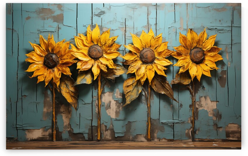 Tournesol - French Sunflower Art Prints by Savage Art Prints