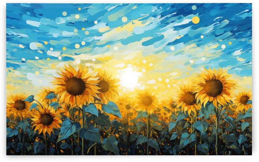 Resonance – Sunflower Field Art Print by Savage Art Prints