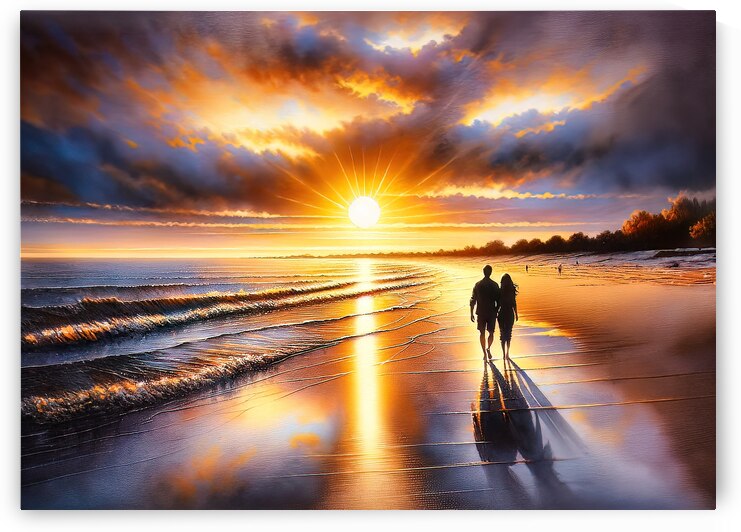 Beach walk at sunset - GIA-2310-1113-ILU by JordiCarrio