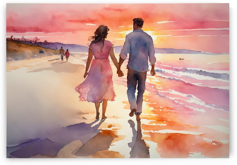 A walk on the beach at twilight - GIA-2310-1114-WAT by JordiCarrio