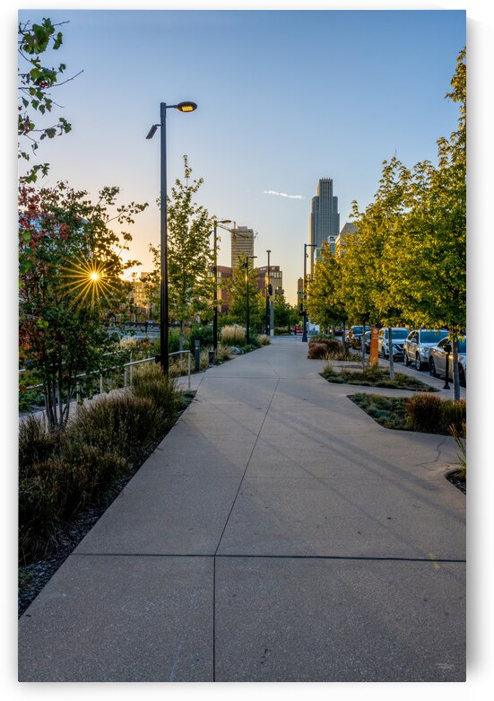 Sidewalk Evening In Downtown Omaha by Jennifer White