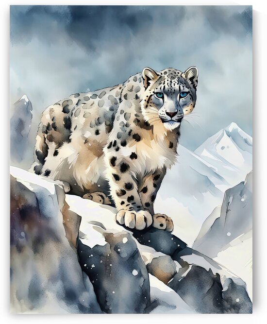 Mountain Snow Leopard by HH Photography of Florida
