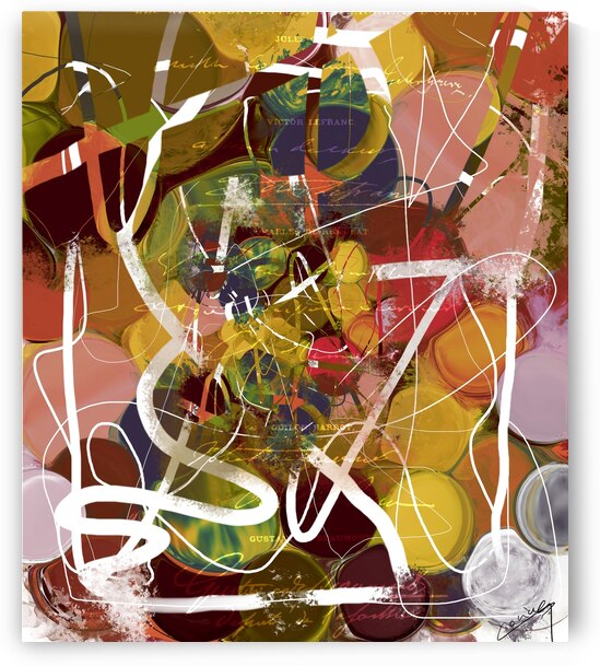 Scribbled Chaos - Abstract Art Print by Corina Ioana