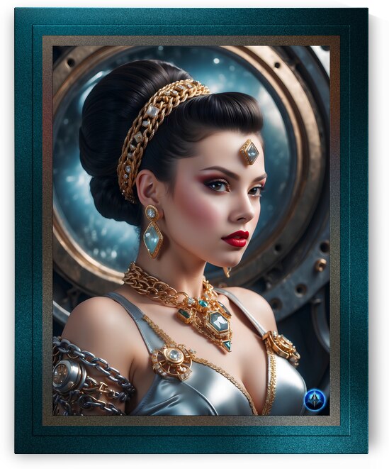 The Opulence Of Metal Chain Fashion Enchanting Portrait AI Concept Art by Xzendor7 by xzendor7