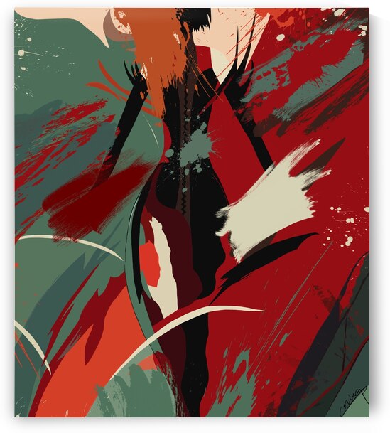 Silhouette in Colors - Modern Art Print by Corina Ioana