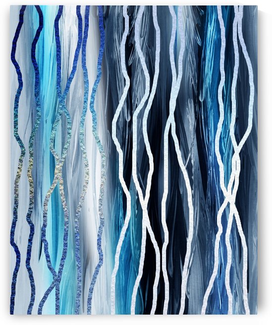 Blue Sea Abstract Painting by Irina Sztukowski  by Irina Sztukowski