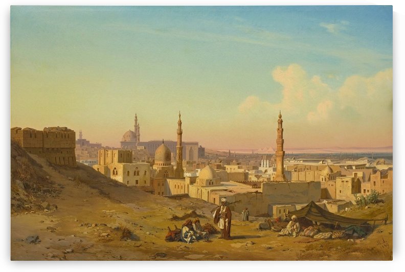 Arab encampement in front of Cairo by Max Schmidt