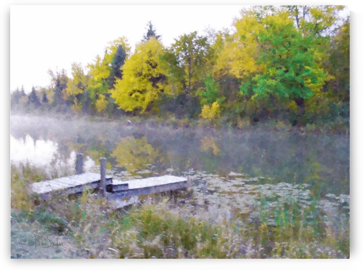 Dock on the River by Bev Snider