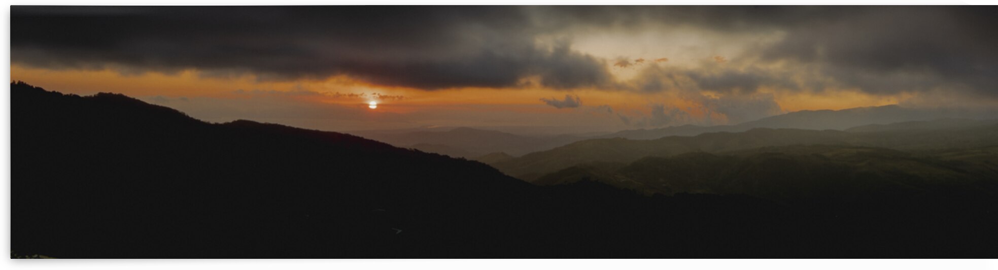Costa Rica San Ramon Sunset Panorama by Norma Brandsberg Photography