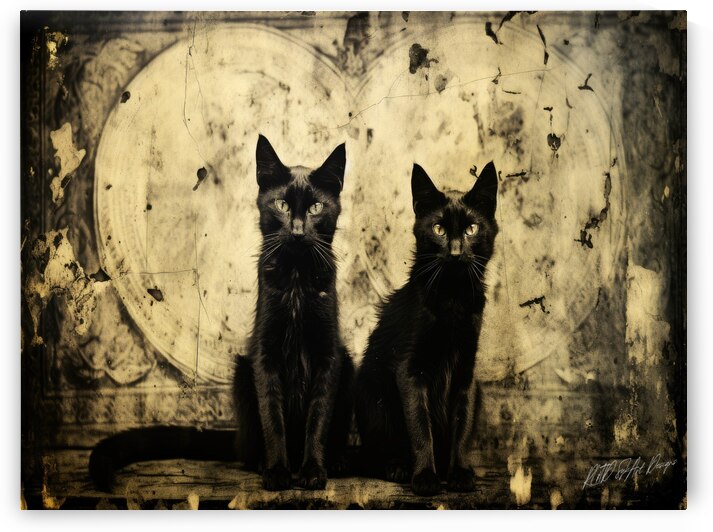 Antique Black Cats by SykArt Designs