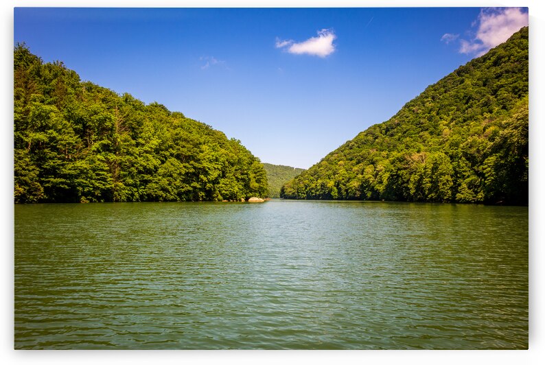 Calm view down Cheat Lake Morgantown by Steve Heap