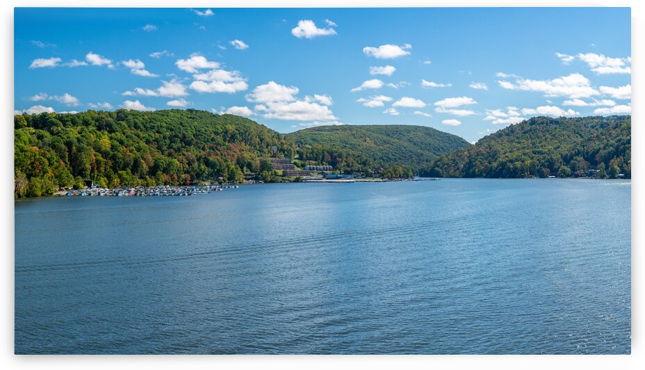 Early fall colors on Cheat Lake in Morgantown WV by Steve Heap