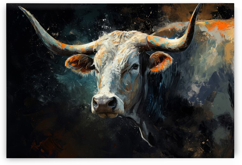 Longhorn Bull 1 by Raquel Manteiga