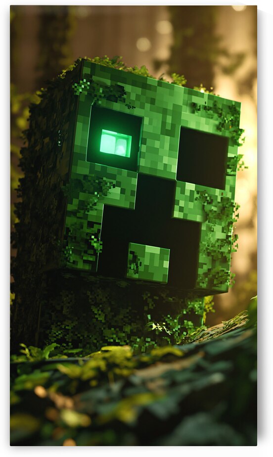 Creeper wall art Minecraft canvas art  by Goldfishwallart