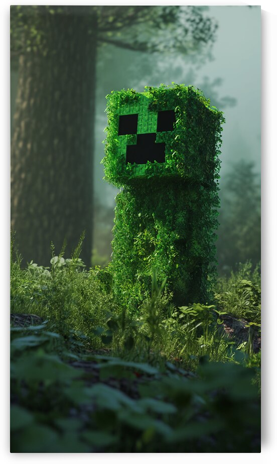 Minecraft Creeper wall art Minecraft Creeper canvas by Goldfishwallart