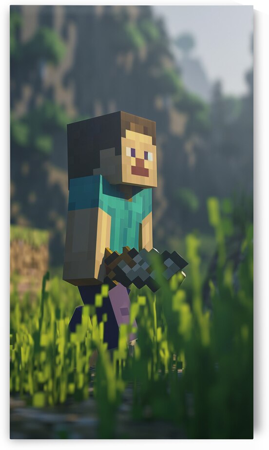  Steve minecraft portrait wall art by Goldfishwallart
