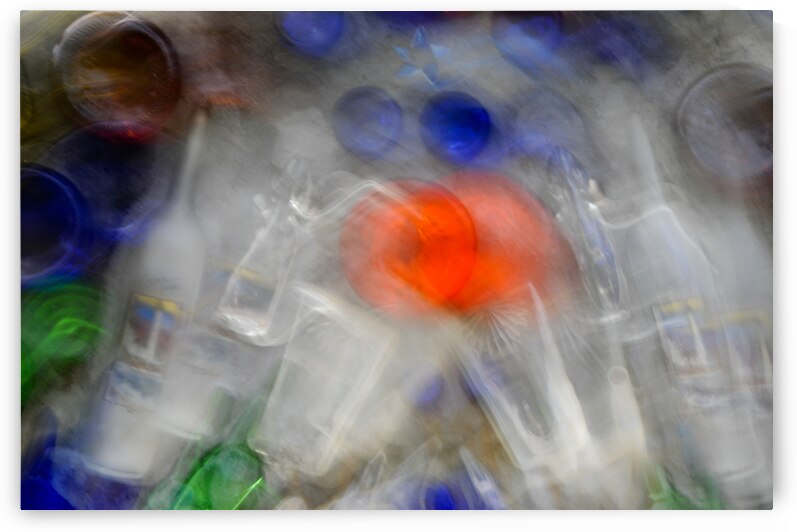 Wine Bottle Wall by Peter Sturgis