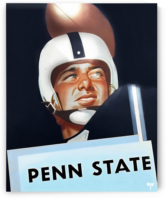 1951 Penn State Football Player Art by Row One Brand